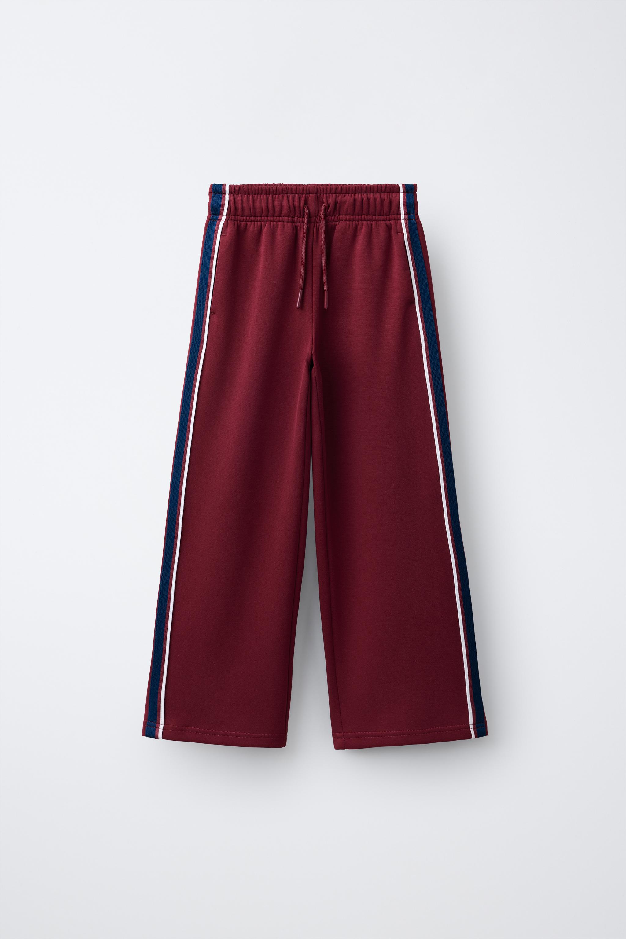 SPORTY CONTRAST PIPING TROUSERS
